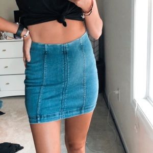 Free People Modern Femme Denim Skirt